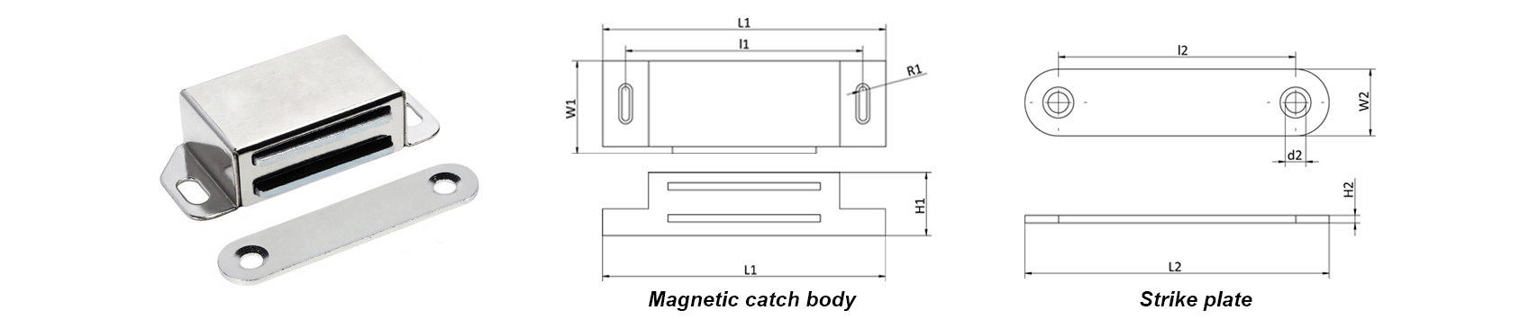 Magnetic Door Catches-Stainless Steel Series Magnetic Door Catches-Stainless Steel Series