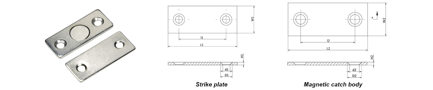 Magnetic Door Catches-Ultra-thin Series Magnetic Door Catches-Ultra-thin Series