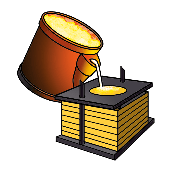 Melting and Pouring-Cast AlNiCo Magnets