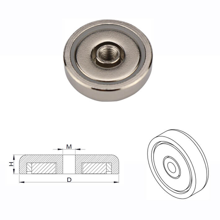 Neodymium Pot Magnets-H Series